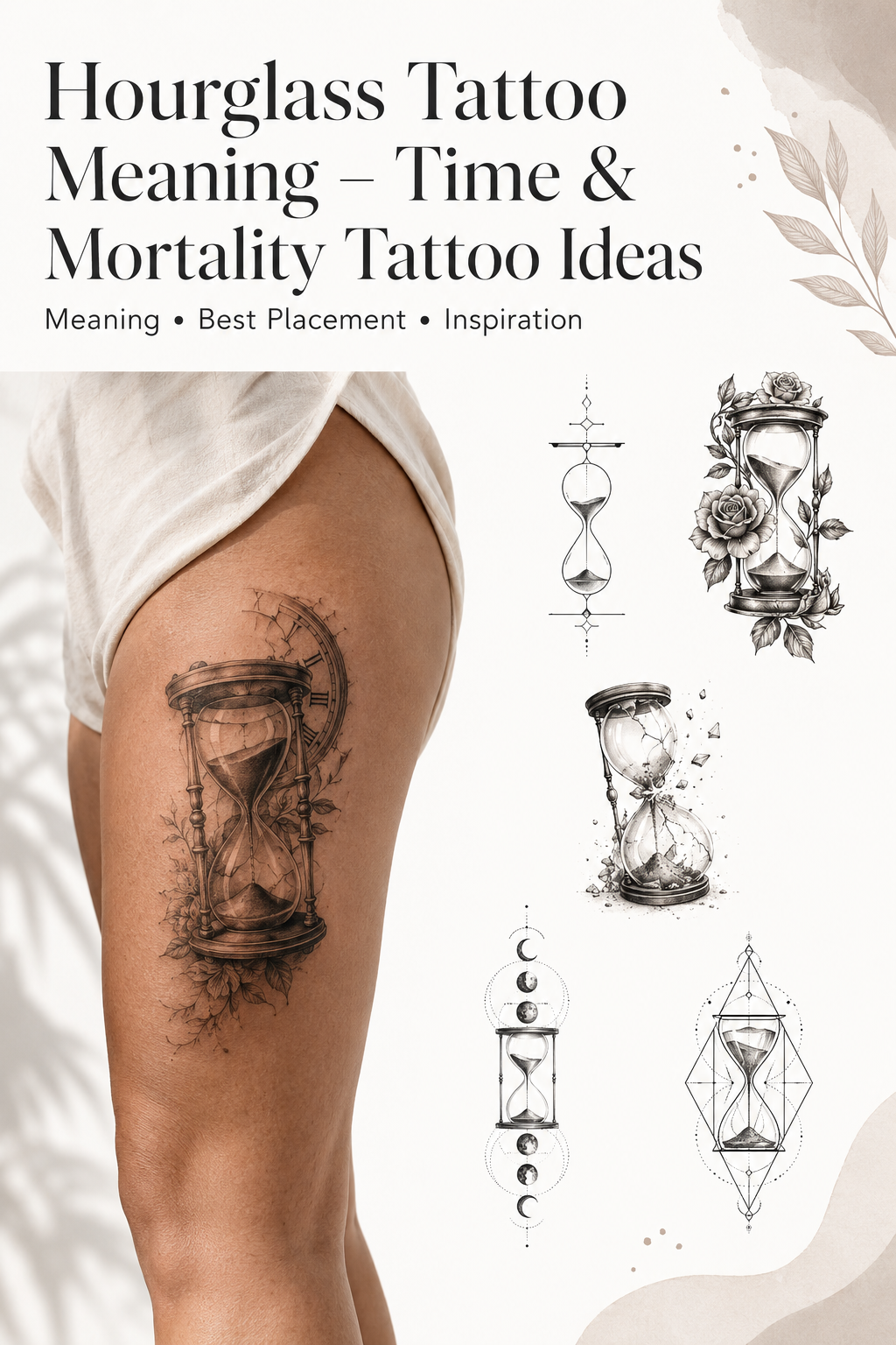 Hourglass Tattoo Meaning: Time, Mortality & Memento Mori Ideas