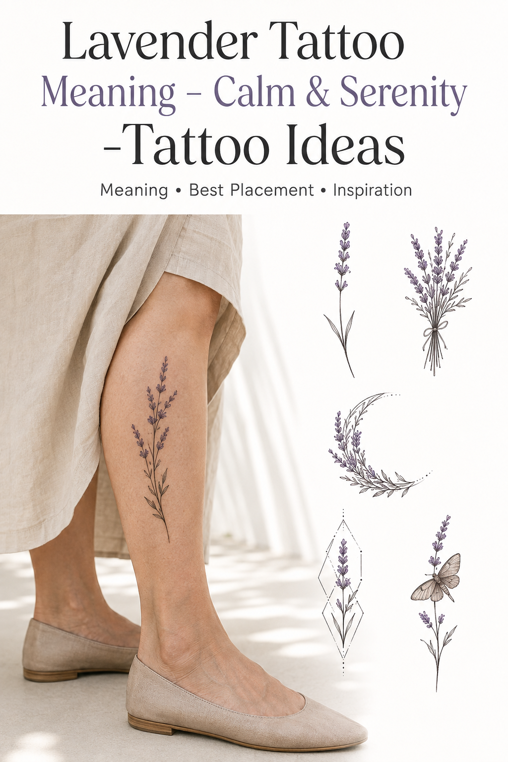 Lavender Tattoo Meaning: Calm, Healing & Serenity